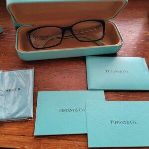 Tiffany & Co. Womens Black on Tiffany Blue Eyeglasses